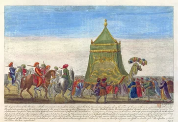 Parade religieuse célébrant le départ annuel pour La Mecque, des Antiquités et Vues de la Grèce et de l